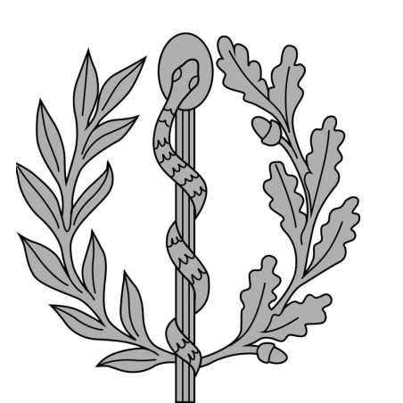 Caducée + couronne de laurier et chêne