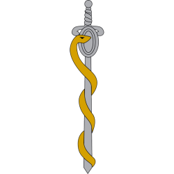 Caducée sur épée